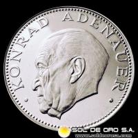 NUMIS - MONEDAS DEL PARAGUAY - 150 GUARANIES, 1974 - KONRAD ADENAUER - MONEDA DE PLATA