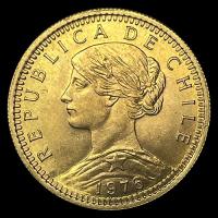 REPUBLICA DE CHILE - 20 PESOS (2 CONDORES) - 1976 - MONEDA DE ORO