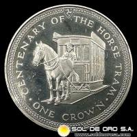 NA3 - ISLE OF MAN - 1 CROWN, 1976 - MONEDA DE PLATA