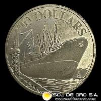 NA4 - SINGAPUR - 10 DOLLARS, 1977 - MONEDA DE PLATA