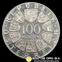 NA1 - AUSTRIA - 100 SCHILLING, 1977 - MONEDA DE PLATA