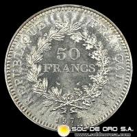 NA3 - FRANCIA - 50 FRANCS, 1977 - MONEDA DE PLATA