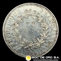NA3 - FRANCIA - 50 FRANCS, 1978 - MONEDA DE PLATA
