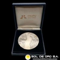 NUMIS - MEDALLAS DEL PARAGUAY - ITAIPU BINACIONAL - DESVIO RIO PARANA - 20 DE OCTUBRE DE 1978 - MEDALLA DE PLATA