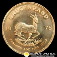 SUDAFRICA - KRUGERRAND, 1978 - MONEDA DE ORO