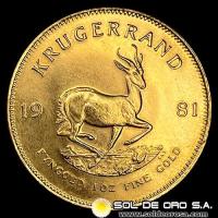 SUDAFRICA - KRUGERRAND, 1981 - ONZA / MONEDA DE ORO