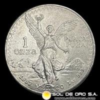 ESTADOS UNIDOS MEXICANOS - LIBERTY, 1982 - FIRST YEAR OF ISSUE - ONZA DE PLATA 999