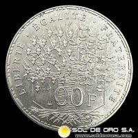 NA3 - FRANCIA - 100 FRANCS, 1982 - MONEDA DE PLATA