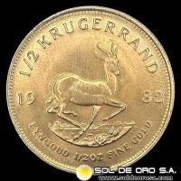 SUDAFRICA - 1/2 oz., KRUGERRAND - 1982 - MONEDA DE ORO