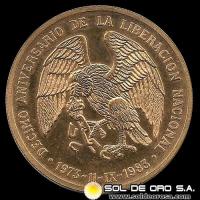 REPUBLICA DE CHILE - 1/2 ONZA - 1983 - 10 ANIVERSARIO DE LA LIBERACIÓN NACIONAL - MEDALLA DE ORO