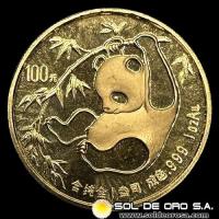 CHINA - PANDA 1 oz., 100 YUAN - 1985 - MONEDA DE ORO