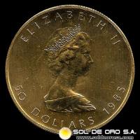CANADA - 50 DOLLARS, 1985 - ELIZABETH II - MONEDA DE ORO