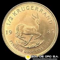 SUDAFRICA - 1/2 oz., KRUGERRAND - 1985 - MONEDA DE ORO