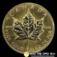 CANADA - 1/2 oz., 20 DOLLARS - 1986 - MONEDA DE ORO