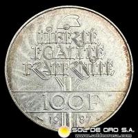 NA3 - FRANCIA - 100 FRANCS, 1987 - MONEDA DE PLATA