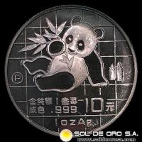 CHINA - 10 YUAN, 1989 - MONEDA DE PLATA