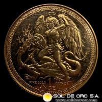 ISLE OF MAN - 1 ANGEL, 1990 - ARCANGEL MIGUEL - MONEDA DE ORO