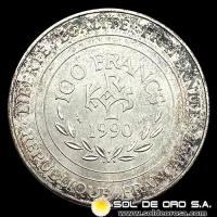 NA3 - FRANCIA - 100 FRANCS, 1990 - MONEDA DE PLATA
