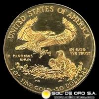 ESTADOS UNIDOS DE AMERICA - 50 DOLLARS, 1990 - MONEDA DE ORO