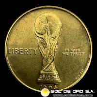 ESTADOS UNIDOS DE AMERICA - 5 DOLLARS, 1994 - WORLD CUP USA 94 - MONEDA DE ORO