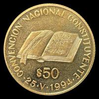 ARGENTINA - 50 PESOS, 1994 - CONVENCION NACIONAL CONSTITUYENTE - MONEDA DE ORO