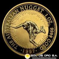 AUSTRALIA - 100 DOLLARS, 1997 - AUSTRALIAN KANGAROO - MONEDA DE ORO