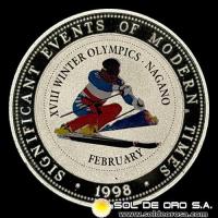 NA4 - SOMALI REPUBLIC - 250 SCHILLINGS, 1998 - XVII WINTER OLYMPICS GAMES - MONEDA DE PLATA