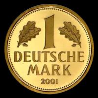 ALEMANIA - 1 DEUTSCHEMARK, 2001 - MONEDA DE ORO