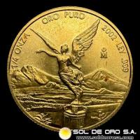 ESTADOS UNIDOS MEXICANOS - 1/4 LIBERTY, 2002 - MONEDA DE ORO