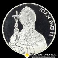NA1 - ANDORRA - 10 DINARS, 2004 - PAPA JUAN PABLO II - MONEDA DE PLATA