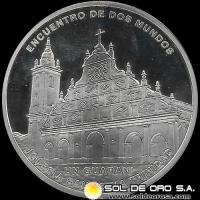 NUMIS - PARAGUAY - 1 GUARANI, 2005 - Motivo: SERIE IBEROAMERICANA, ENCUENTRO DE DOS MUNDOS - IGLESIA SANTISIMA TRINIDAD - MONEDA DE PLATA