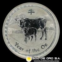 AUSTRALIA - 30 DOLLARS, 2009 - YEAR OF THE OX - MONEDA DE PLATA