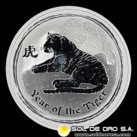 AUSTRALIA - 2 DOLLARS, 2010 - YEAR OF THE TIGER - 2 OUNCES - MONEDA DE PLATA