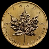 CANADA - HOJA DE MAPPLE 1 oz., 50 DOLLARS, 2011 - MONEDA / ONZA DE ORO 999