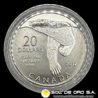 CANADA - 20 DOLLARS, 2012 - POLAR BEAR - MONEDA DE PLATA 