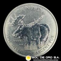 CANADA - MOOSE - 5 DOLLARS, 2012 - ELIZABETH II - ONZA DE PLATA PURA