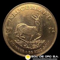 SUDAFRICA - KRUGERRAND, 2012 - MONEDA DE ORO