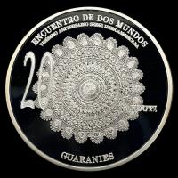 SIN STOCK - ILUSTRACION - NUMIS - MONEDAS DEL PARAGUAY - 1 GUARANI - 2012 - SERIE IBEROAMERICANA - NANDUTI - MONEDA DE PLATA