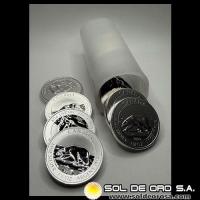 CANADA - 8 DOLLARS, 2013 - CANADIAN BEAR - 1 1/2 ONZAS - TUBO DE 22,5 ONZAS
