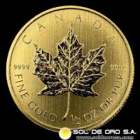 CANADA - 1/2 oz., 20 DOLLARS - 2014 - MONEDA DE ORO