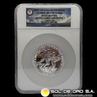 EJP - ESTADOS UNIDOS DE AMERICA - OLYMPIC WINTER GAMES - 2014 - 5 OUNCES - MEDALLA CONMEMORATIVA DE PLATA 999