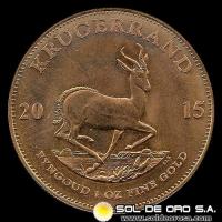 SUDAFRICA - KRUGERRAND, 2015 - MONEDA DE ORO