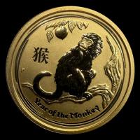 AUSTRALIA - 1/10 oz., 15 DOLLARS - 2016 - YEAR OF THE MONKEY - MONEDA DE ORO