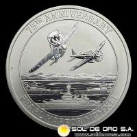 TUVALU - 1 DOLLAR, 2016 - 75 ANIVERSARIO DE PEARL HARBOR - MONEDA DE PLATA