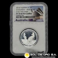 AUSTRALIA - 1 DOLLAR, 2016 - AUSTRALIAN KANGAROO - MONEDA DE PLATA