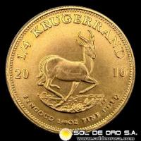 SUDAFRICA - 1/4 oz., KRUGERRAND - 2016 - MONEDA DE ORO