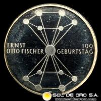 NA1 - ALEMANIA - 20 EUROS, 2018 - 100th ANNIVERSARY OF ERNST OTTO FISCHER - MONEDA DE PLATA