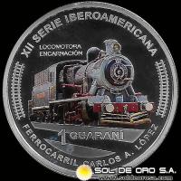 NUMIS - PARAGUAY - 1 GUARANI, 2020 - SERIE IBEROAMERICANA - FERROCARRILES HISTORICOS - MONEDA DE PLATA