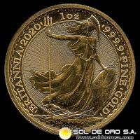 INGLATERRA - 100 POUNDS, 2020 - MONEDA DE ORO