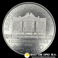 AUSTRIA - REPUBLIK OSTERREICH - 100 EURO, 2021 - MONEDA DE PLATINO